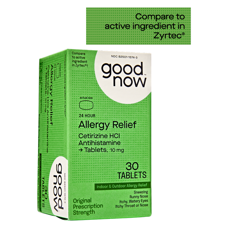 Goodnow 24-Hour Allergy Relief Cetirizine HCl 10mg 30ct – BevMo Goodnow 24-Hour Allergy Relief Cetirizine HCl 10mg 30ct – BevMo