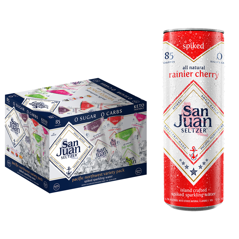 San Juan Spiked Seltzer PNW Variety 12pk 12oz Can 4.2% ABV – BevMo