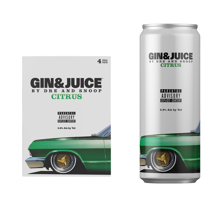 GIN & JUICE Citrus 4pk 355ml Can 5.9% ABV – BevMo! Washington
