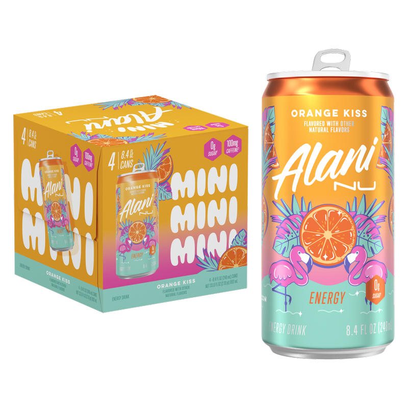 Alani Energy Orange Kiss 4pk 8.4oz Can – BevMo! Washington