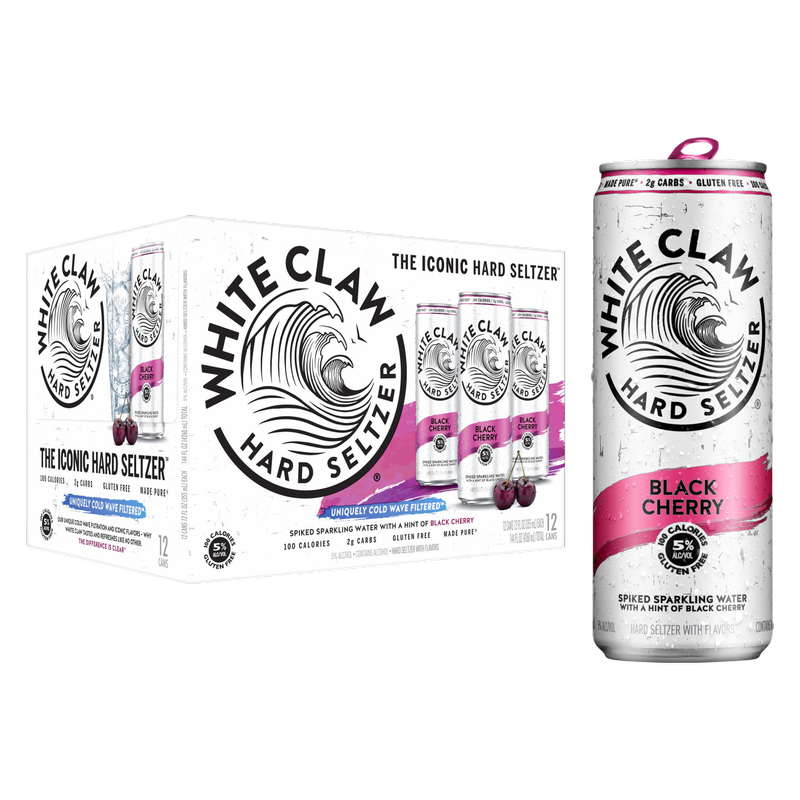 White Claw Black Cherry 12pk 12oz Can 5.0% ABV – BevMo! Washington White Claw Black Cherry 12pk 12oz Can 5.0% ABV – BevMo! Washington