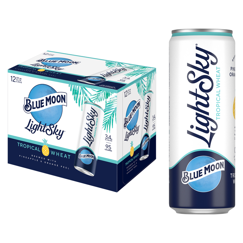 Blue Moon Light Sky Tropical Wheat 12pk 12oz Can 4.0% ABV – BevMo Blue Moon Light Sky Tropical Wheat 12pk 12oz Can 4.0% ABV – BevMo