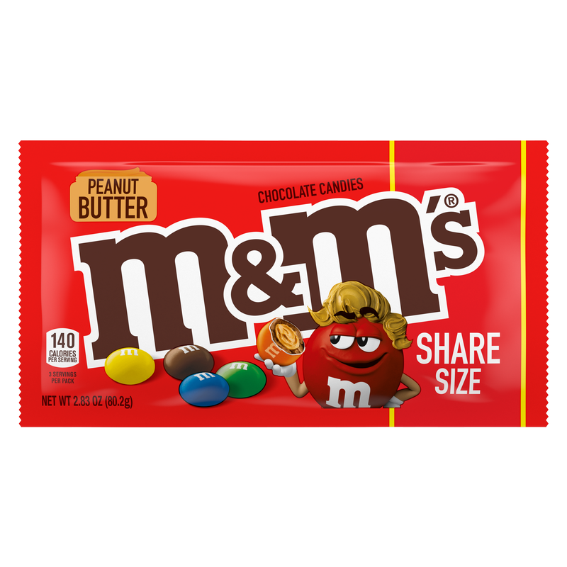 M&M's Peanut Butter Milk Chocolate Candies Share Size 2.83oz