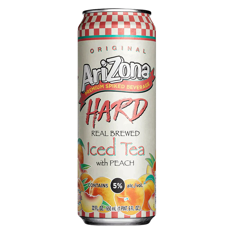 Arizona Hard Peach Tea Single 22oz Can 5.0% ABV – BevMo! Washington