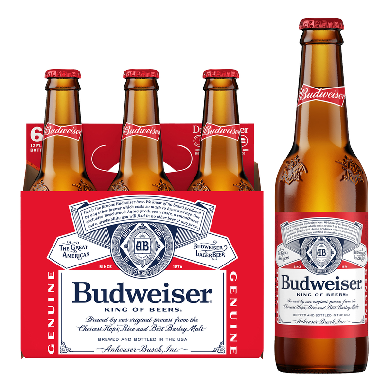 Budweiser 6pk 12oz Btl 5.0% ABV – BevMo! Washington