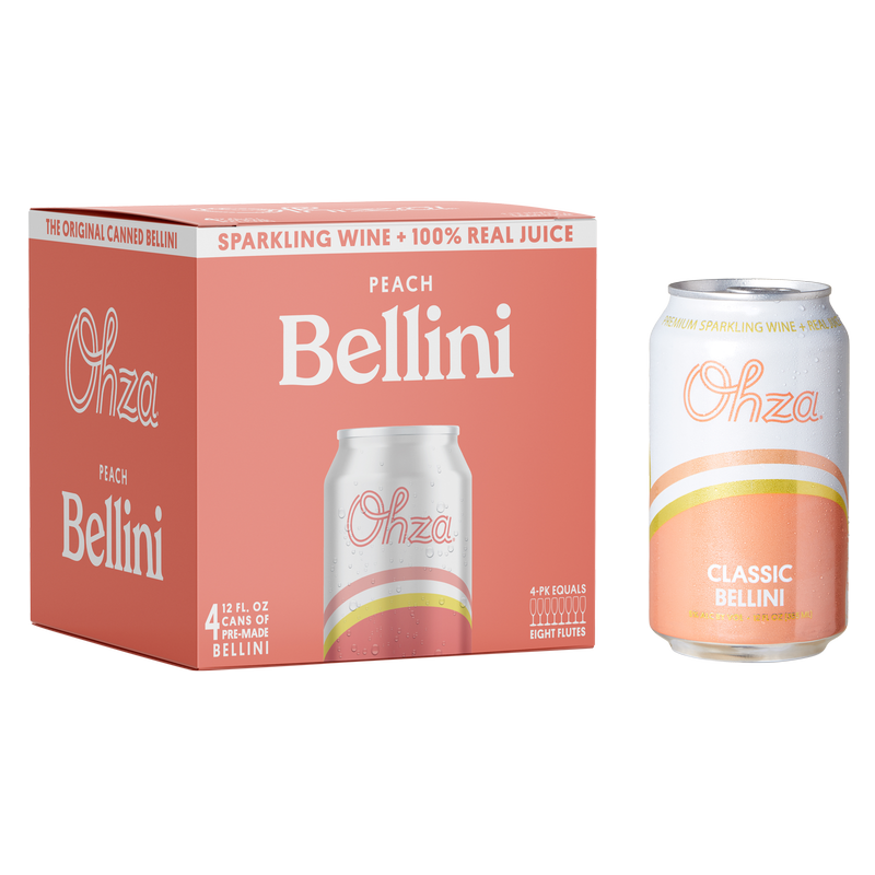 Peach Bellini セット Ohza Classic Bellini 4pk 12oz Can – BevMo! Washington