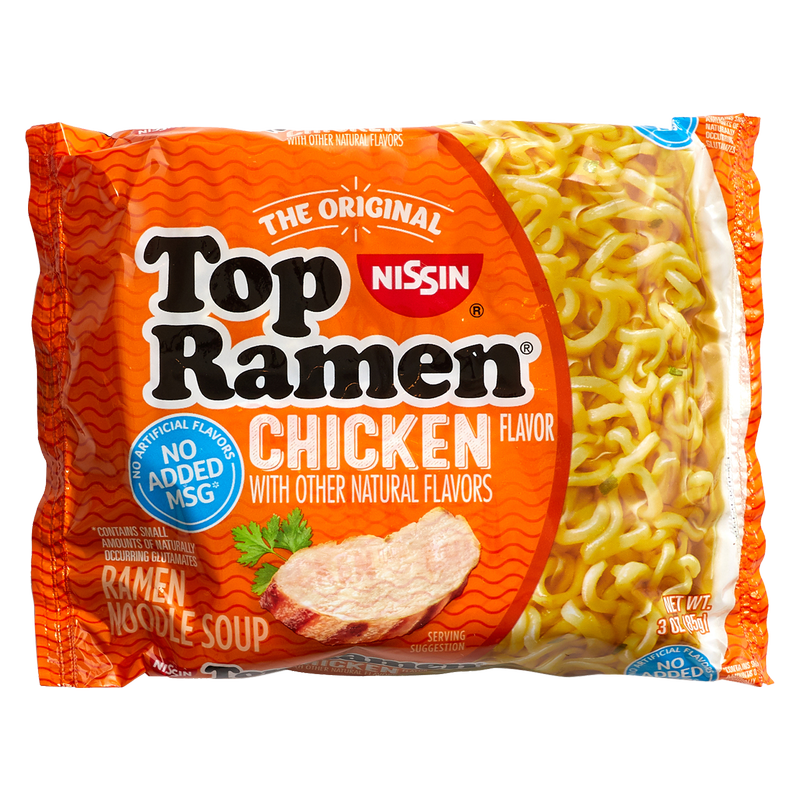 Nissin Top Ramen Chicken Flavor Ramen Noodle soup 3oz – BevMo