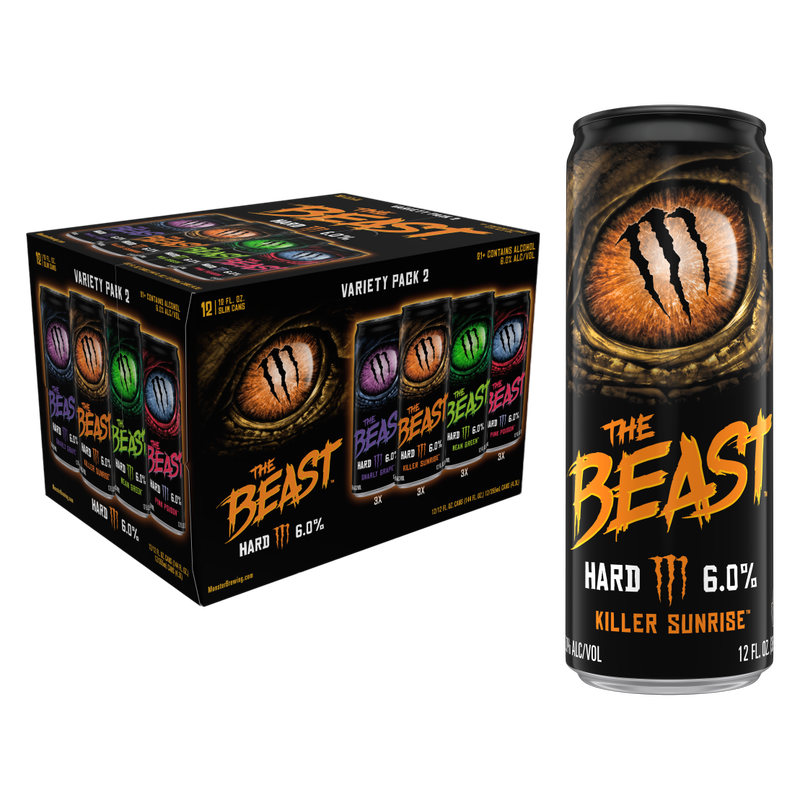 alcohol monsters The Beast Unleashed Variety Pack #2 12pk 12oz Can 6% ABV – BevMo! Washington