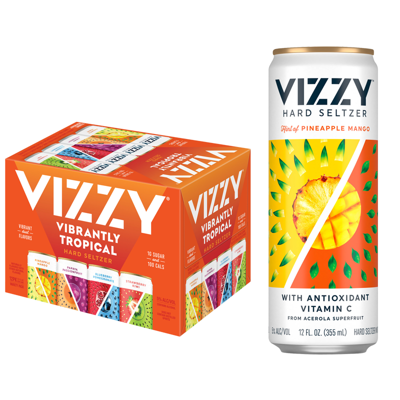 V TWELVE トロピカル柄セット Vizzy Tropical Hard Seltzer Variety 12pk 12oz Can 5.0% ABV – BevMo