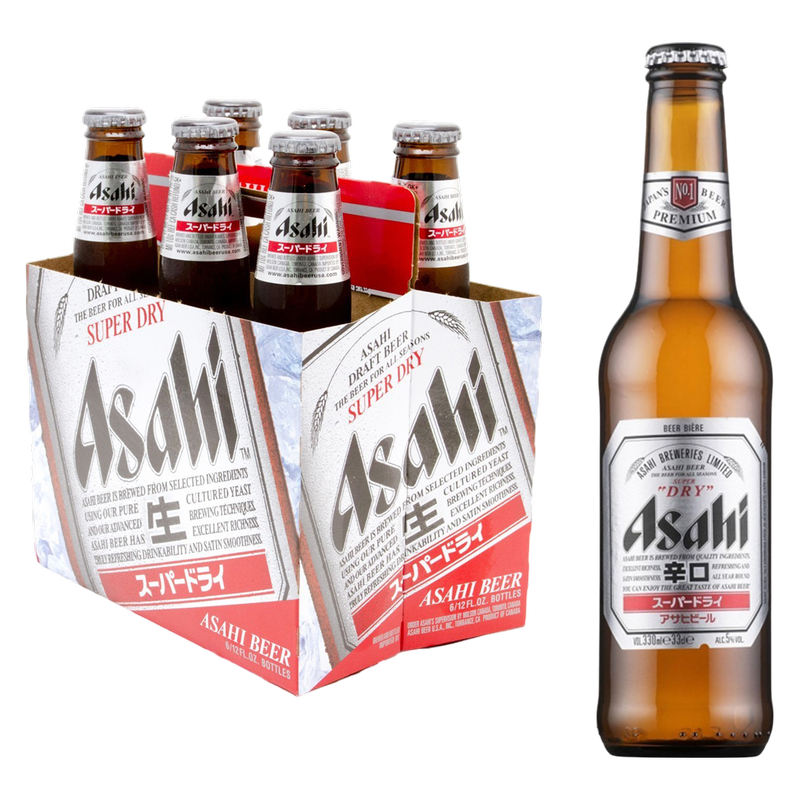 Asahi Super Dry 6pk 12oz Btl 5.0% ABV – BevMo! Washington