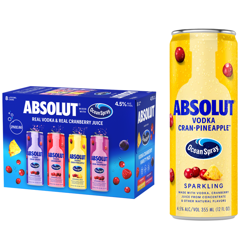 Absolut Ocean Spray Variety 8pk 12oz Cans 4.5% ABV – BevMo! Washington