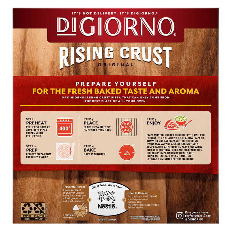 DiGiorno Frozen Rising Crust Supreme Pizza 12in 31.5oz