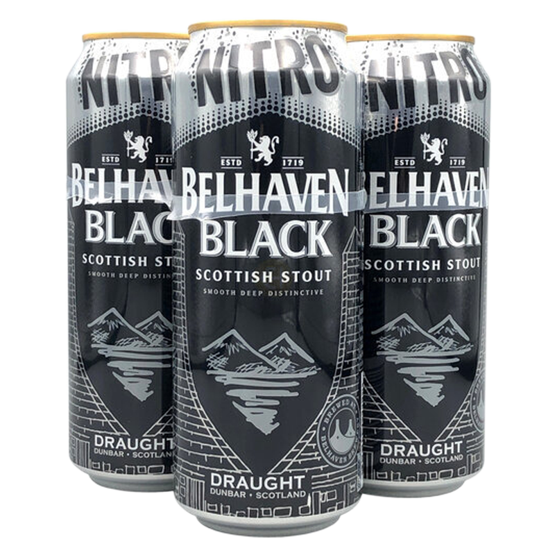 Belhaven Brewery Black Scottish Nitro Stout 4pk 16.9oz Can BevMo!