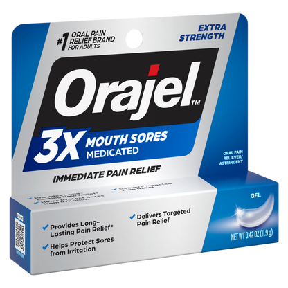 Orajel 3X Medicated For All Mouth Sores Gel .42oz