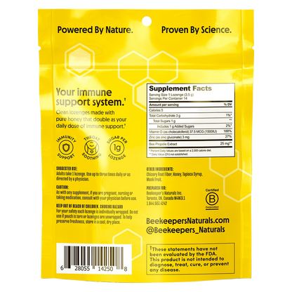 Beekeeper's Naturals B.Soothed Honey Cough Drops 14ct