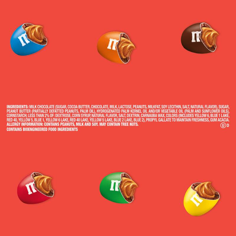M&M's Mega Peanut Butter Chocolate Candy, 2.83oz