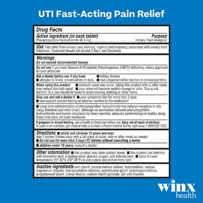Winx Fast Acting UTI Pain Relief 24 ct