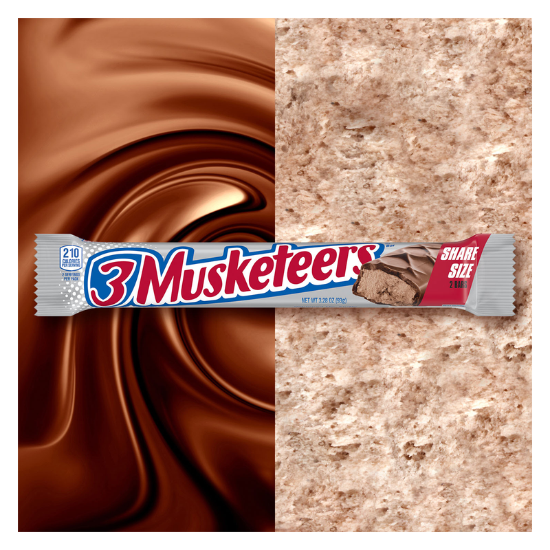 3 Musketeers King Size Candy Bar 3.28oz