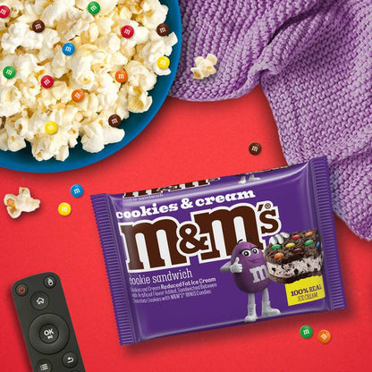 M&M'S Cookies and Cream Ice Cream Cookie Sandwiches, 4 Pack