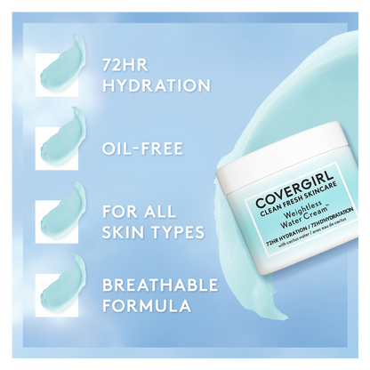 Covergirl Clean Fresh Skincare Weightless Water Cream 2oz