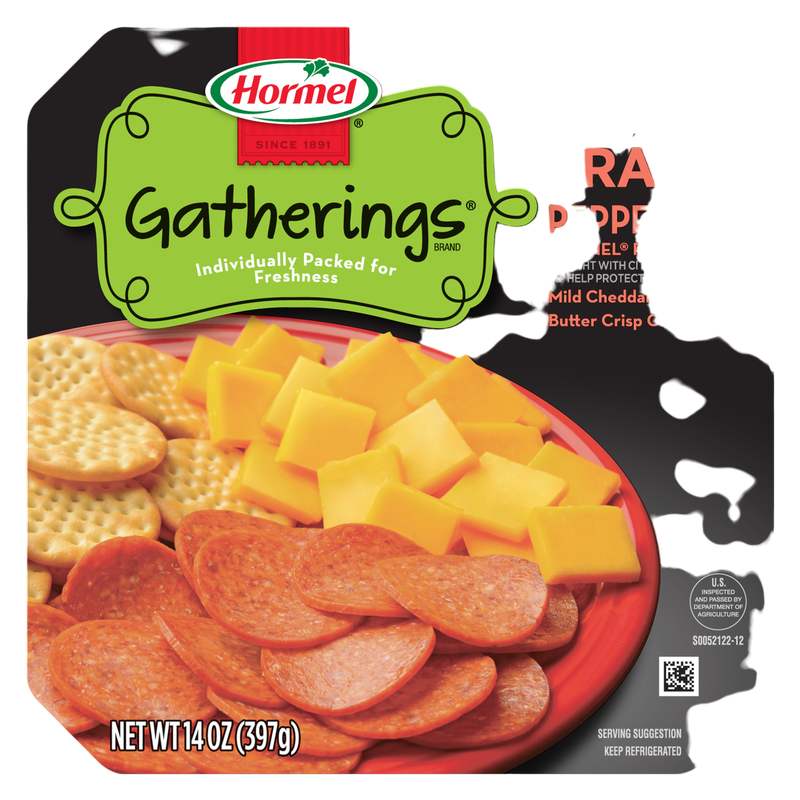 Hormel Gatherings Pepperoni & Cheddar Cheese Snack Tray - 14oz