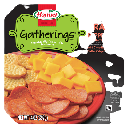 Hormel Gatherings Pepperoni & Cheddar Cheese Snack Tray - 14oz