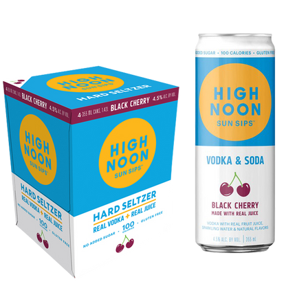 趣味 Noon AW18 High Noon Black Cherry Vodka Hard Seltzer 4pk 12oz Cans 4.5% ABV