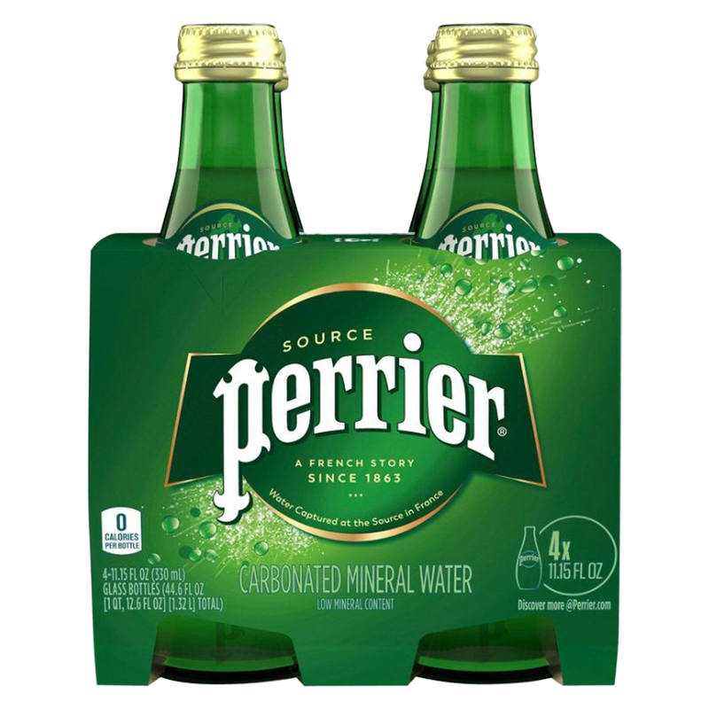 Perrier Sparkling Water 4pk 11.15oz Glass Bottle