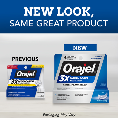 Orajel 3X Medicated For All Mouth Sores Gel .42oz