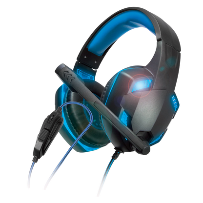 Strike Gear X-Shooter Gaming Headset with Mic & Blue LED