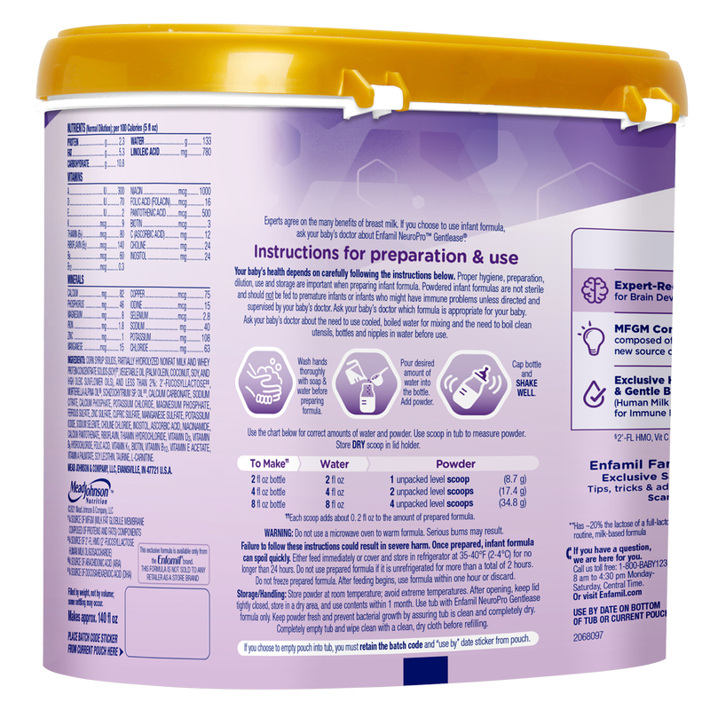 Enfamil NeuroPro Gentlease Formula Powder 19.5oz