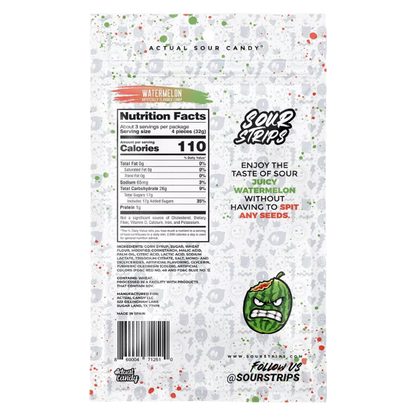Watermelon Sour Strips, 3.4oz