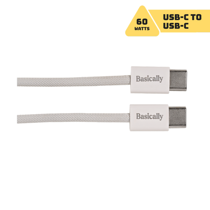 Basically 60W USB-C Woven Charge Cable (3ft)
