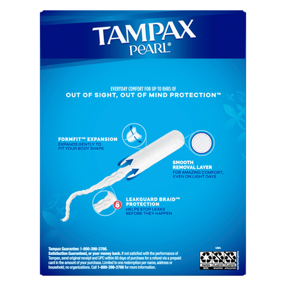Tampax Pearl Plastic Tampons Super Unscented 18ct