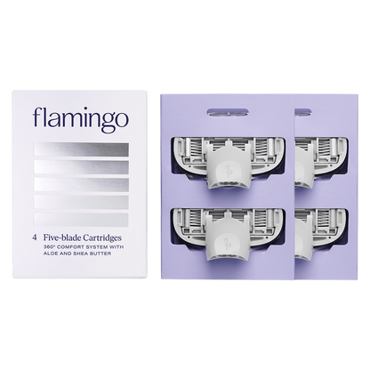 Flamingo Women's 5-Blade Razor Refill Cartridges 4ct