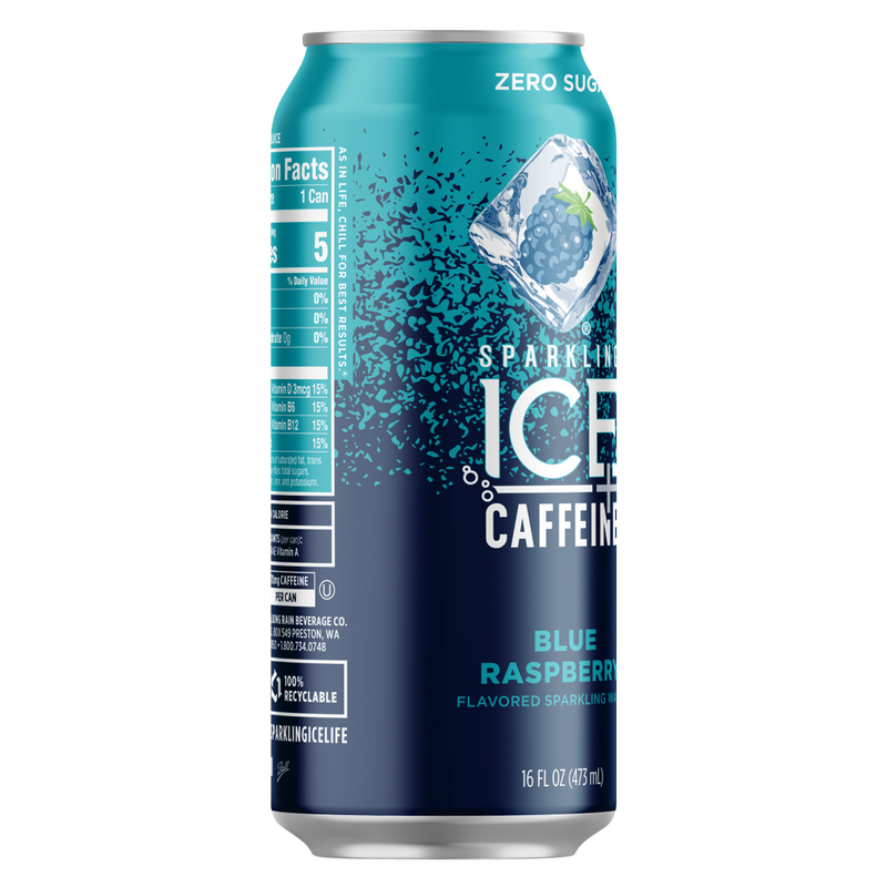 Caffeine Blue Raspberry Sparkling Ice Blue Raspberry + Caffeine 16oz Can – BevMo! Washington