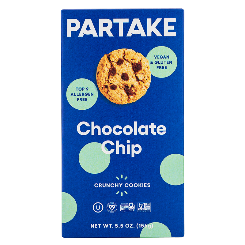 Partake Gluten Free Vegan Crunchy Chocolate Chip Cookies 5.5oz