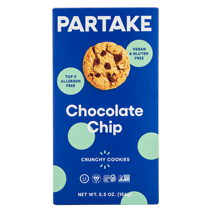 Partake Gluten Free Vegan Crunchy Chocolate Chip Cookies 5.5oz