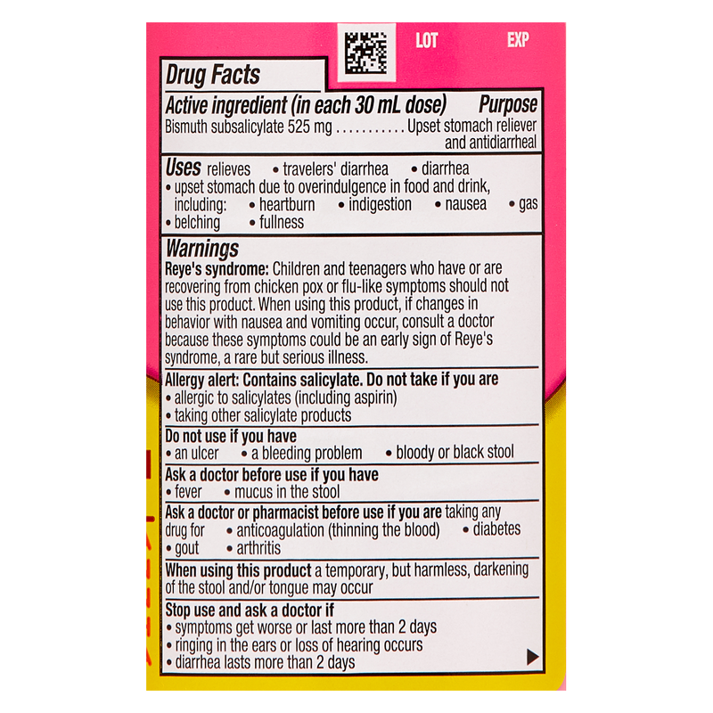 Pepto Bismol 5 Symptom Digestive Relief Original Liquid 8oz