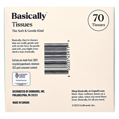 Basically 70ct Soft Facial Tissues