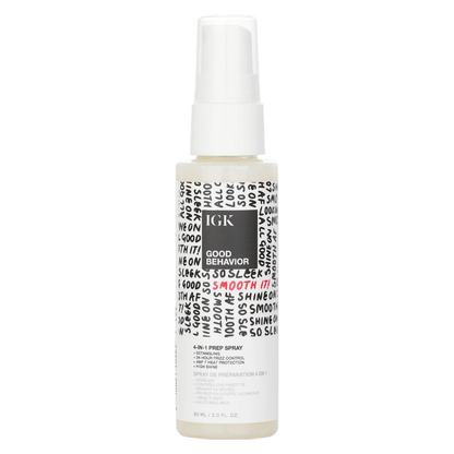 IGK Hair Good Behavior 4-in-1 Prep Spray, Travel 2 Oz.