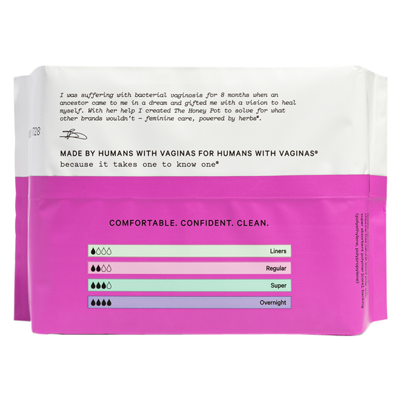 The Honey Pot Regular Herbal Menstrual Pads 20ct