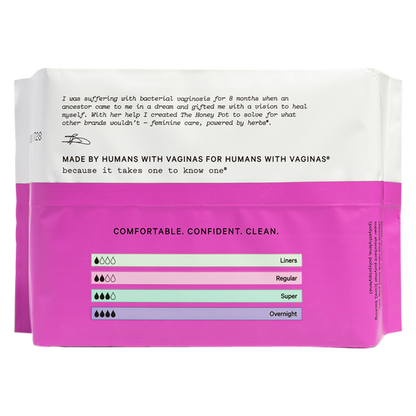 The Honey Pot Regular Herbal Menstrual Pads 20ct