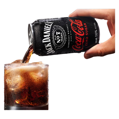 Jack Daniel's & Coke Zero 4pk 355ml Can 7% ABV