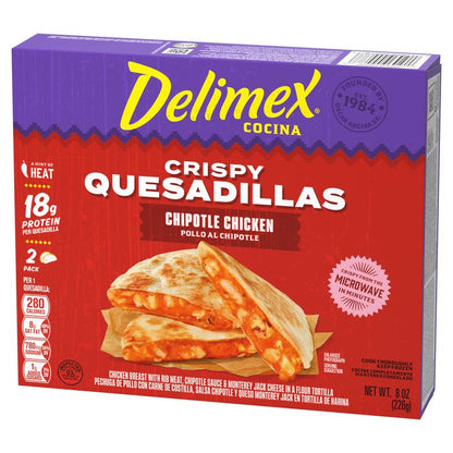 Delimex Chipotle Chicken Crispy Quesadillas, 8oz.