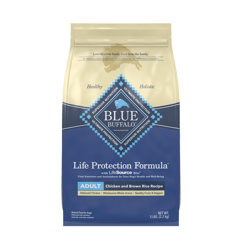 Blue Buffalo Adult Chicken and Brown Rice Dry Dog Food 5lb