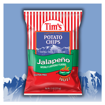 Tim's Cascade Potato Chips Jalapeno 7.5oz