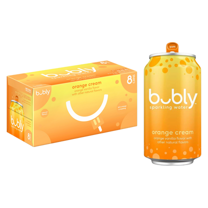 Bubly Orange Cream 8pk 12oz Can