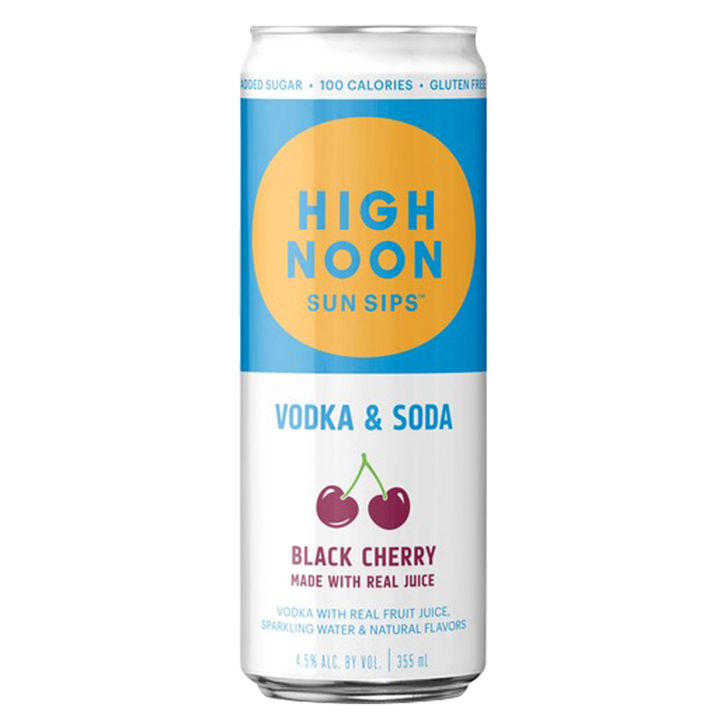 趣味 Noon AW18 High Noon Black Cherry Vodka Hard Seltzer 4pk 12oz Cans 4.5% ABV