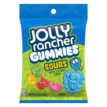 Jolly Rancher Sours Gummies Assorted Fruit Flavors 6.5oz